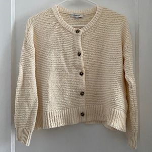 Madewell cropped cotton cardigan, size xxs, excellent condition